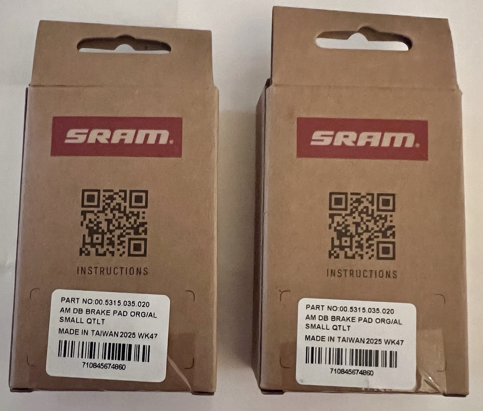 SRAM eTap Red AXS Organic/Alu Disc Brake Pads (2 pair) – NIB.