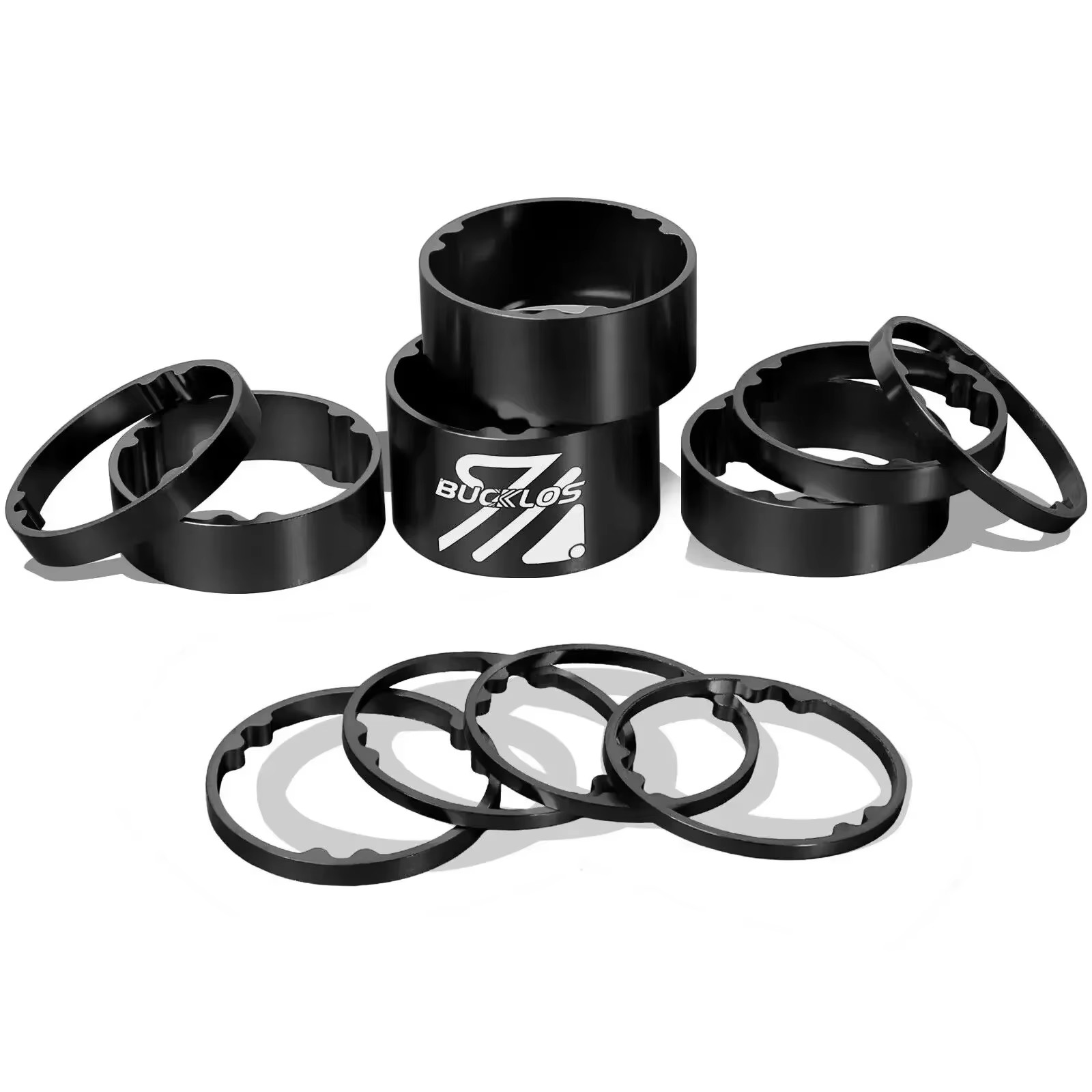 11PCS Headset Spacer Bike 1-1/8 Fork Stem Carbon Fiber Washer 20 15 10 5 3 2 Mm