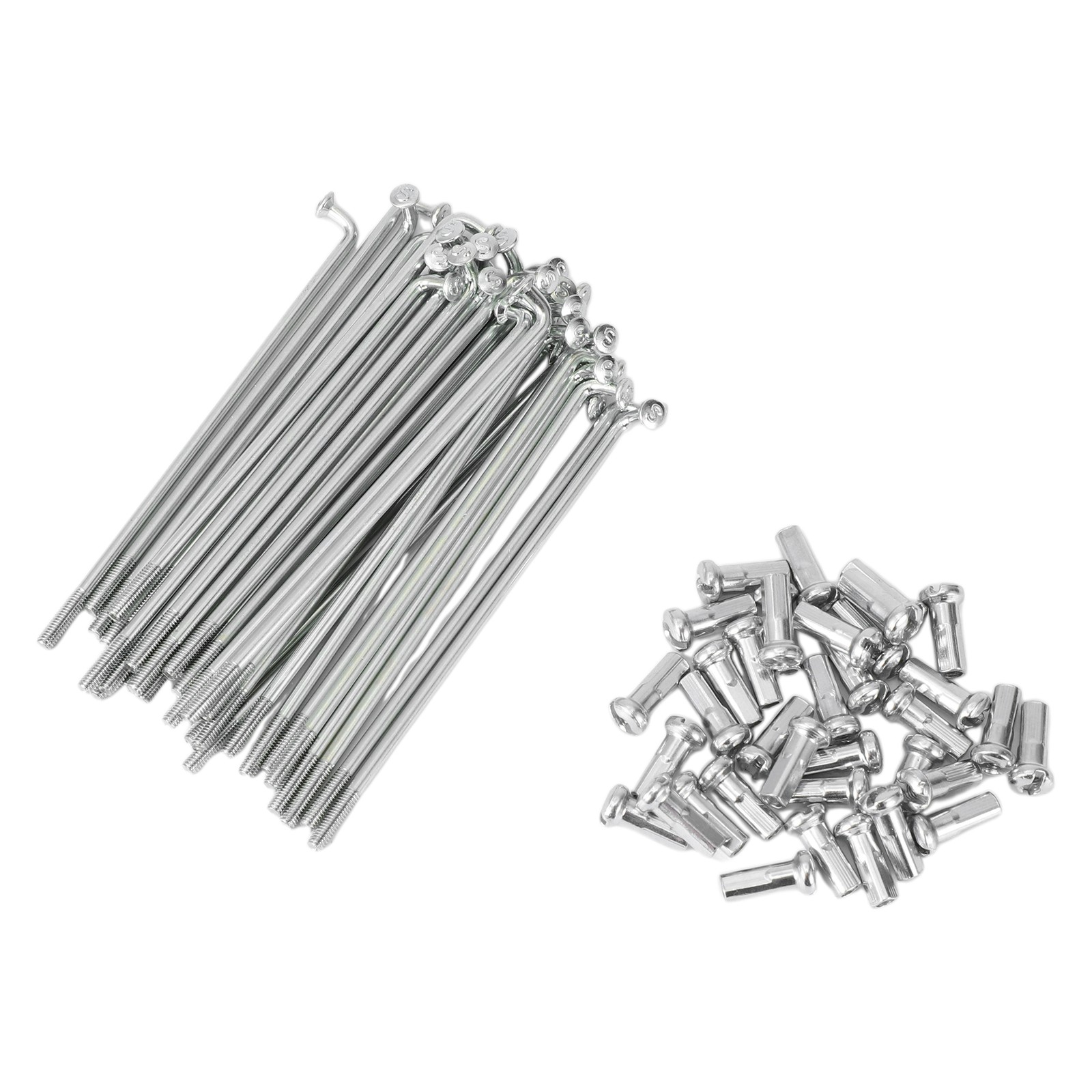36 sets bike spokes 13G 78mm for bicycle wheels galvanized steel silver