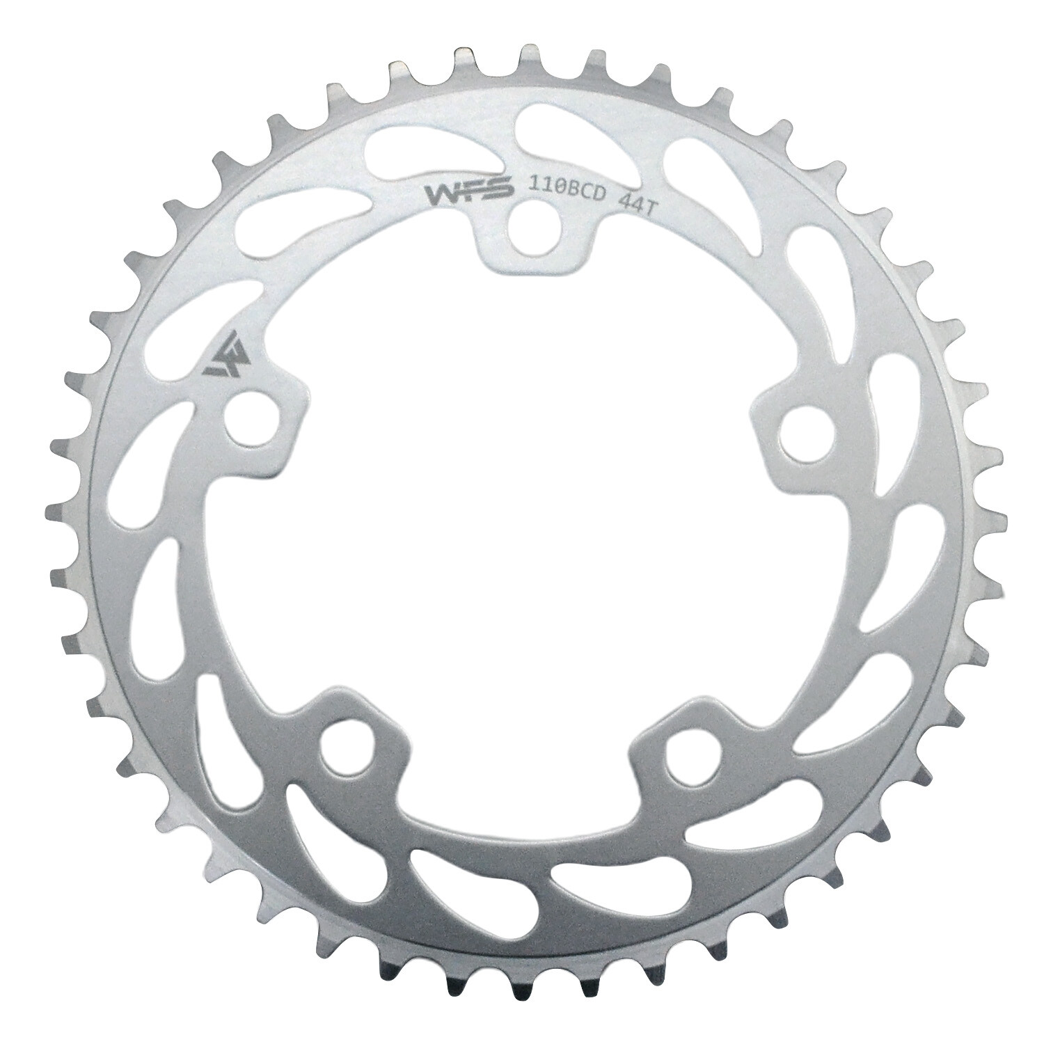 WFS Helix Chainring 44T 1/8″ 110mm Old School BMX Single Speed Fixie , Silver