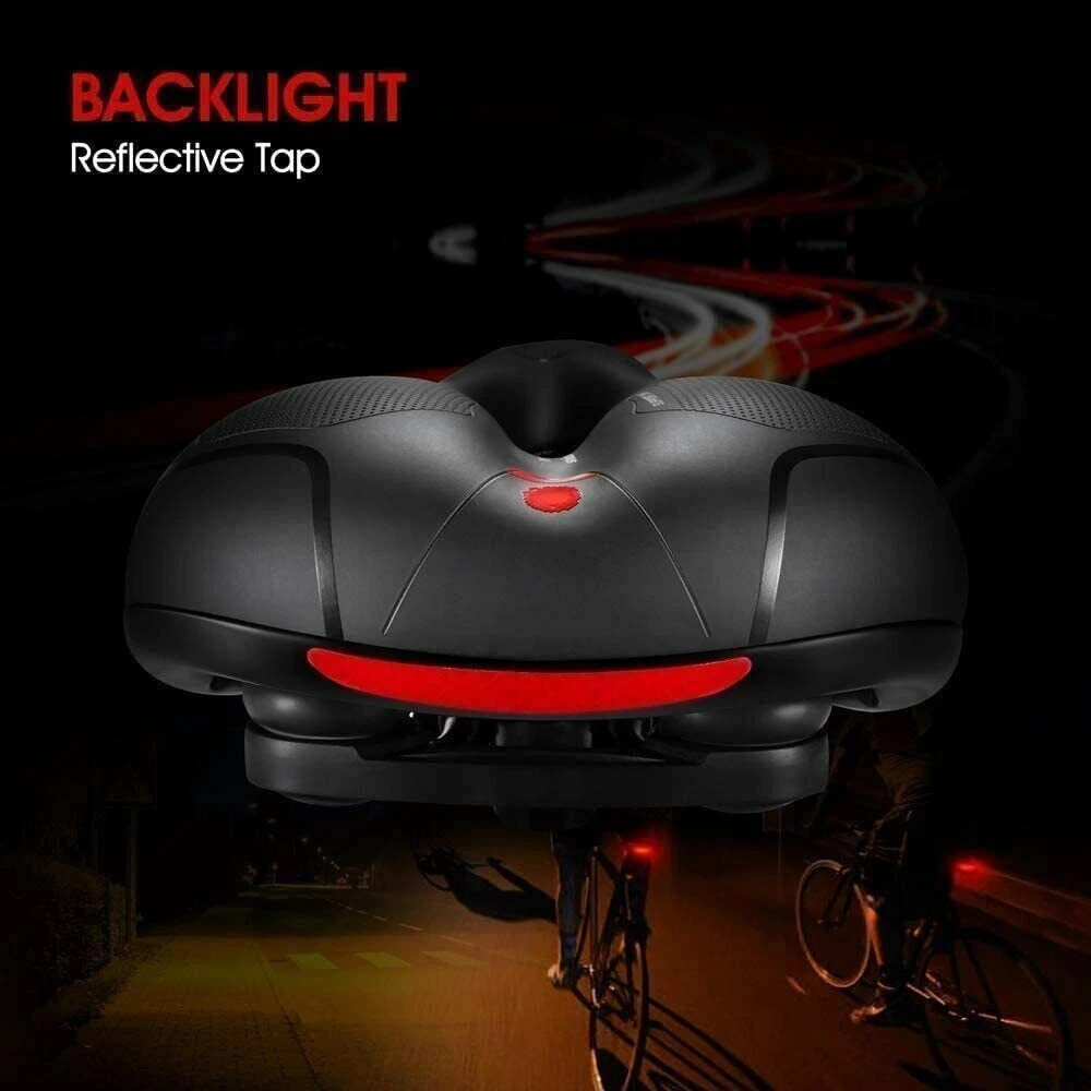 Extra Wide Big Bum Bike Bicycle Saddle Seat Gel Cushion Sporty Soft Comfort Pad.