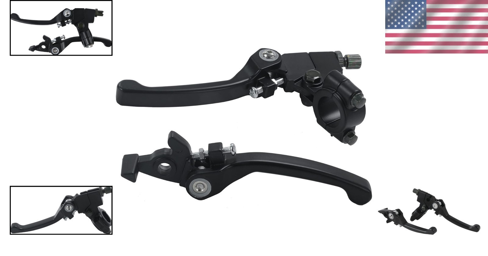 Lightweight and Easy to Install Black Aluminum Clutch Brake Lever for Motorbikes