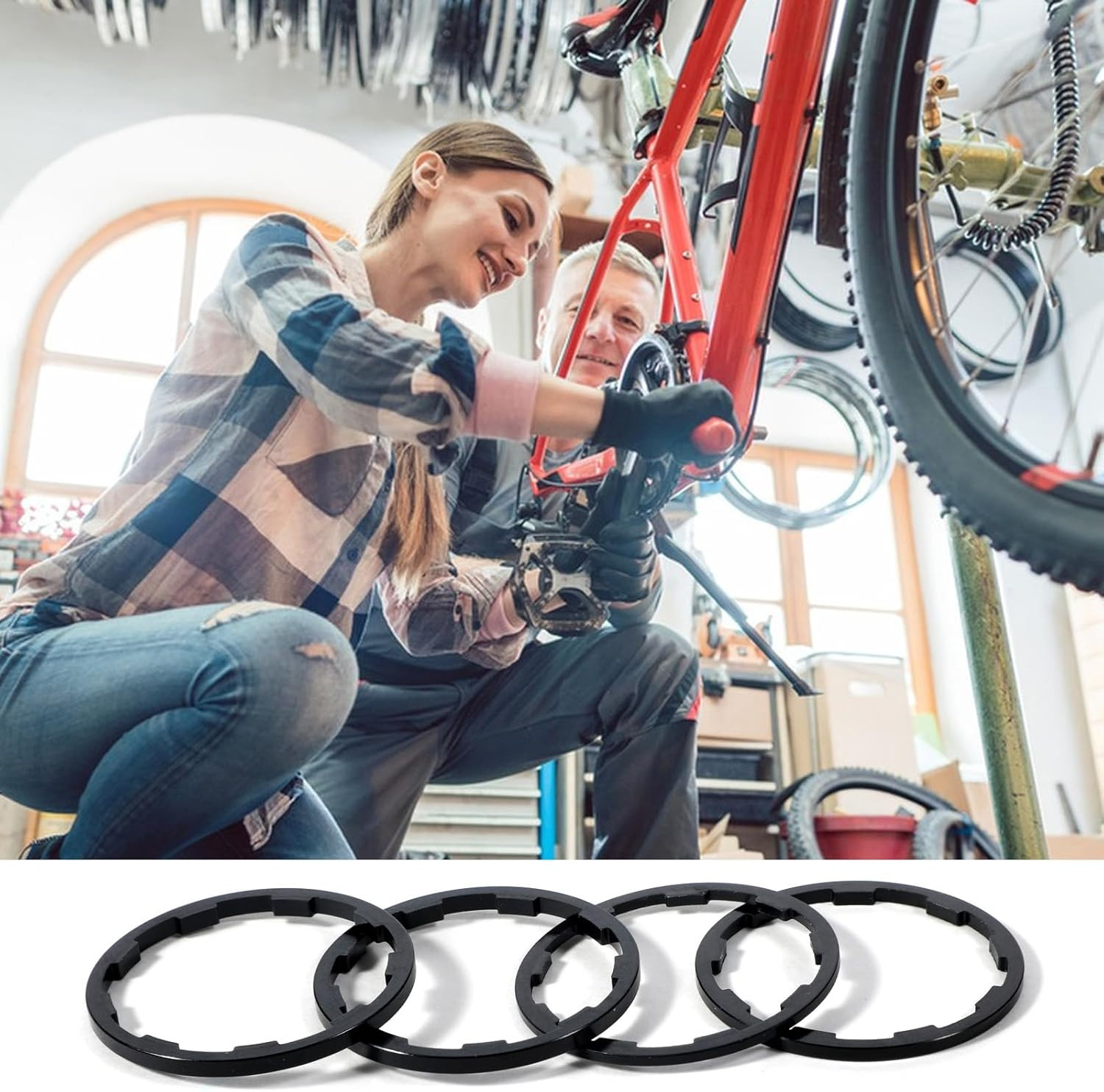 Aluminum Alloy Bike Cassette Spacer Set for 7-11 Speed Bottom Brackets