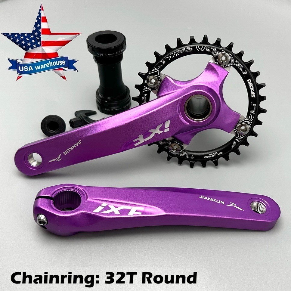 MTB Road Bike Crankset Crank arm 170mm w BB Narrow Wide Single Chainring 32T Kit
