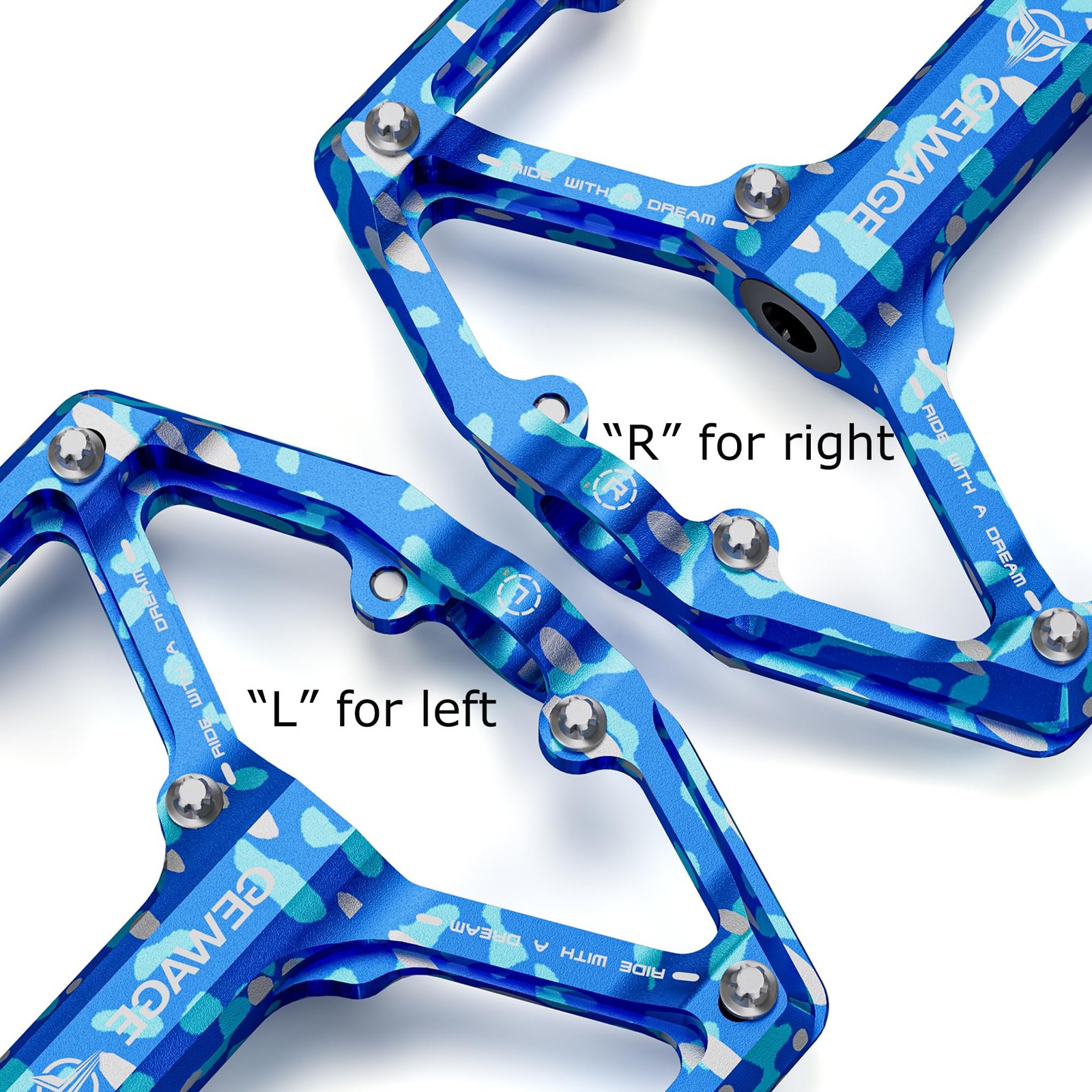 Road/Mountain Bike Pedals – 3 Bearings Bicycle Pedals – 9/16” CNC Machined Fl…