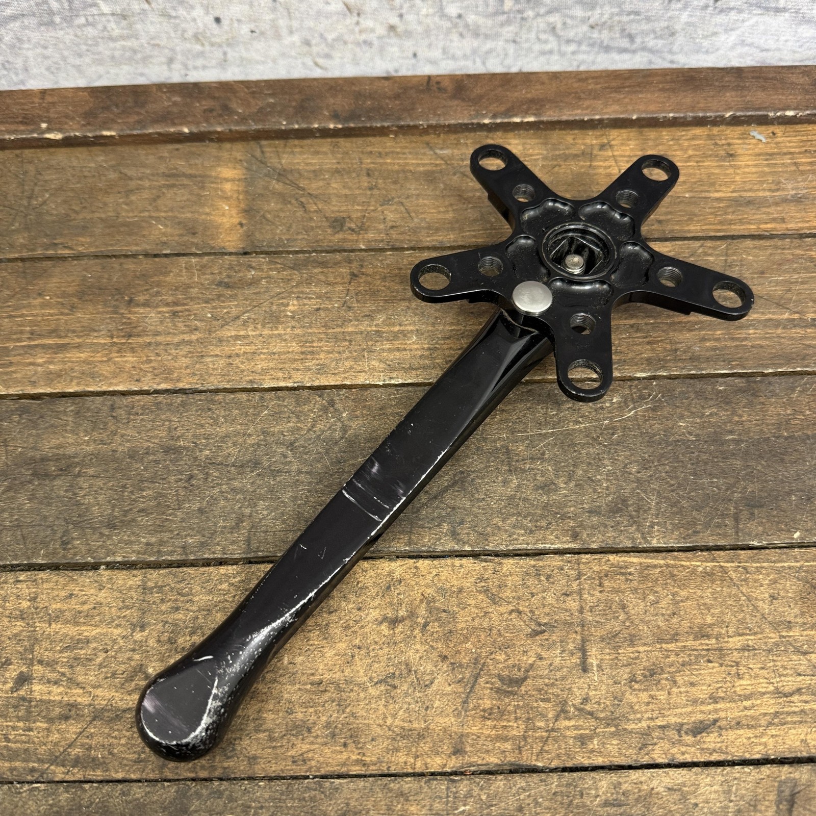 Vintage Grafton 175mm Right Crank Arm 94 58 BCD Triple Black MTB Square 90s