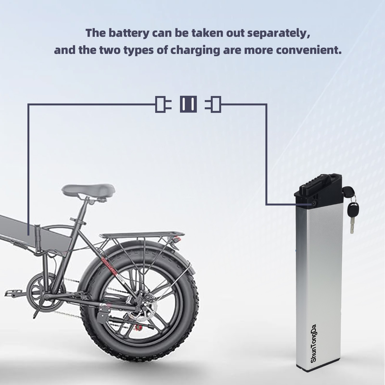 48V folding ebike battery 48V 14ah for SAMEBIKE 20lvxd30 Electric bicycle