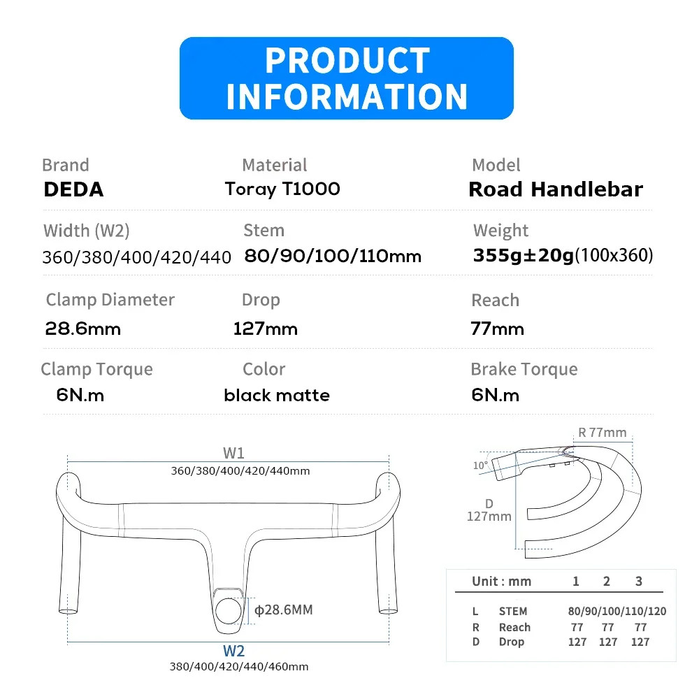 Full Carbon Bicycle Internal Cable Integrated Handlebar with Spacers and Mount