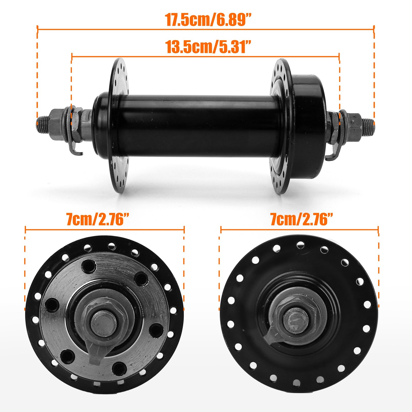 Fat Tire Bike Wheel Hub Rear Hub 195mm Front Bicycle Disc Brake Component