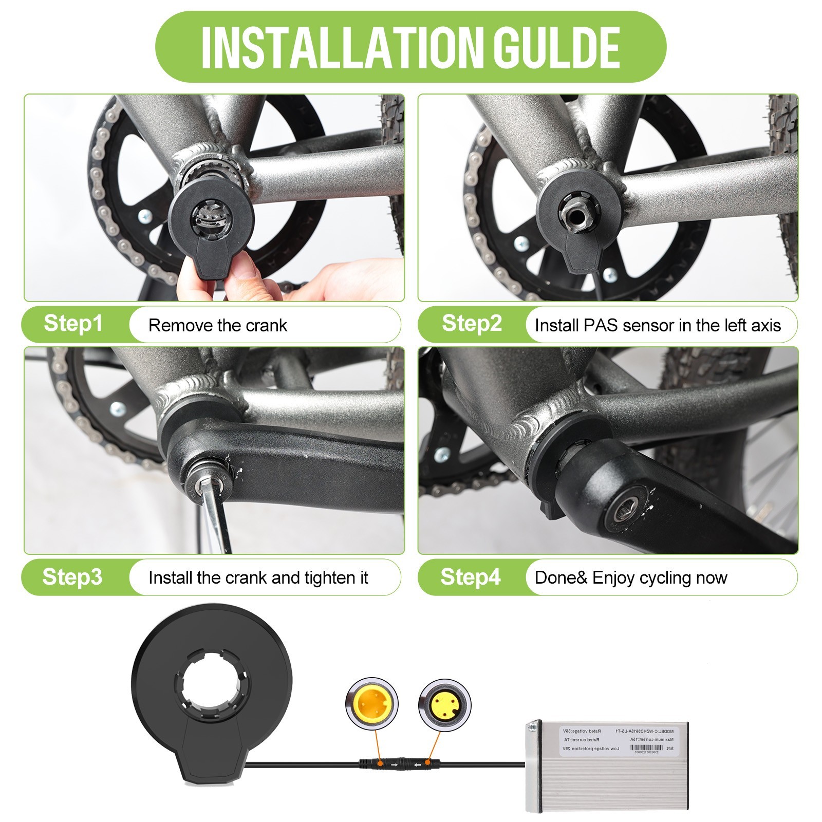 48V500W Bafang Front Wheel Hub Motor 20″26″700C Electric Bike Conversion Kits US