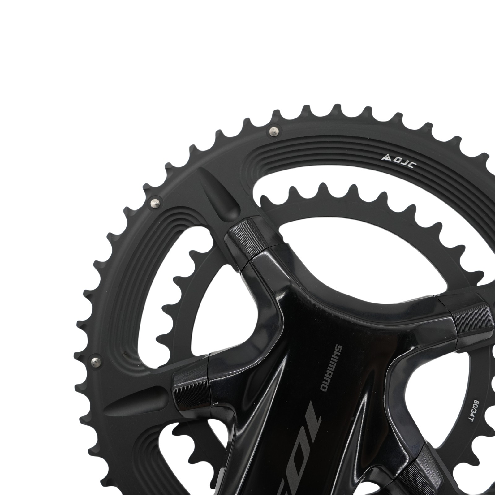 DJC Road Bike Chainring 110bcd 4 Bolts Mounting Oval Round 2x Double for Shimano
