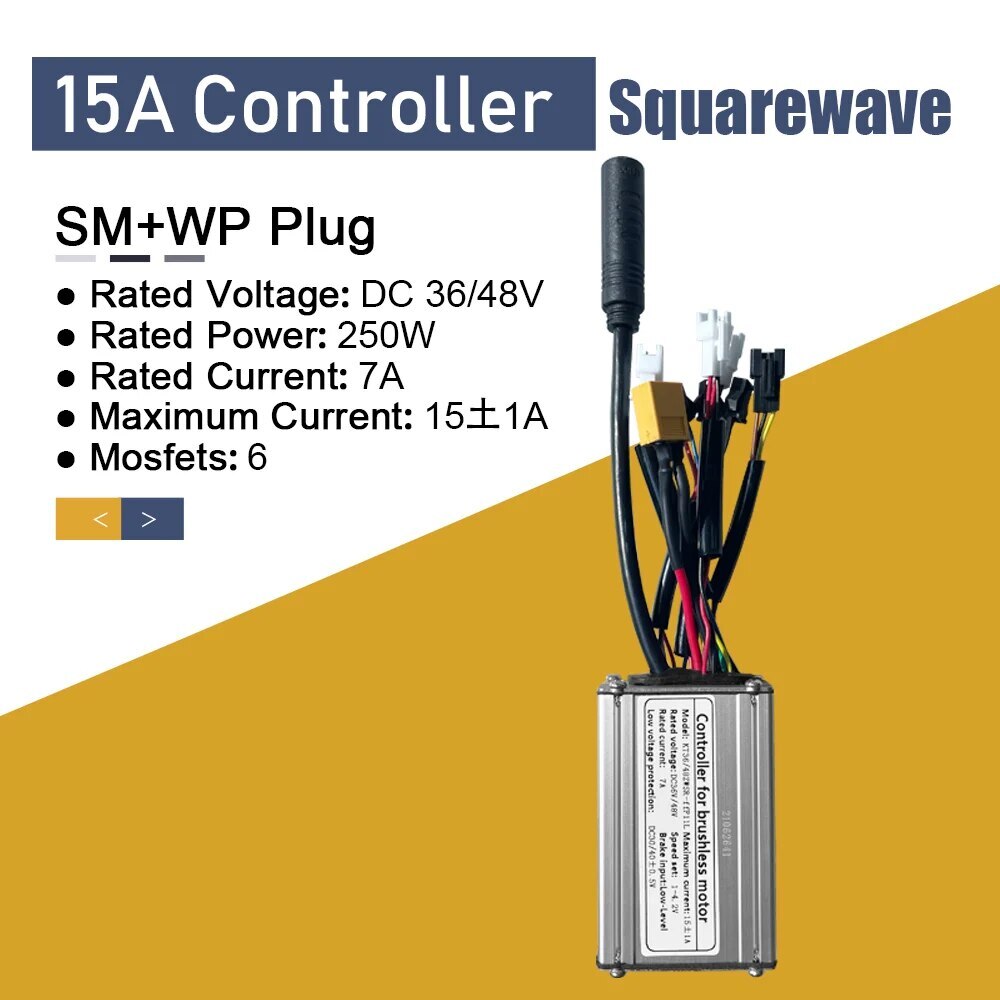 El-bike Controller 15A 17A 22A 25A 30A 35A 50A Ebike Square Sine Wave Controller