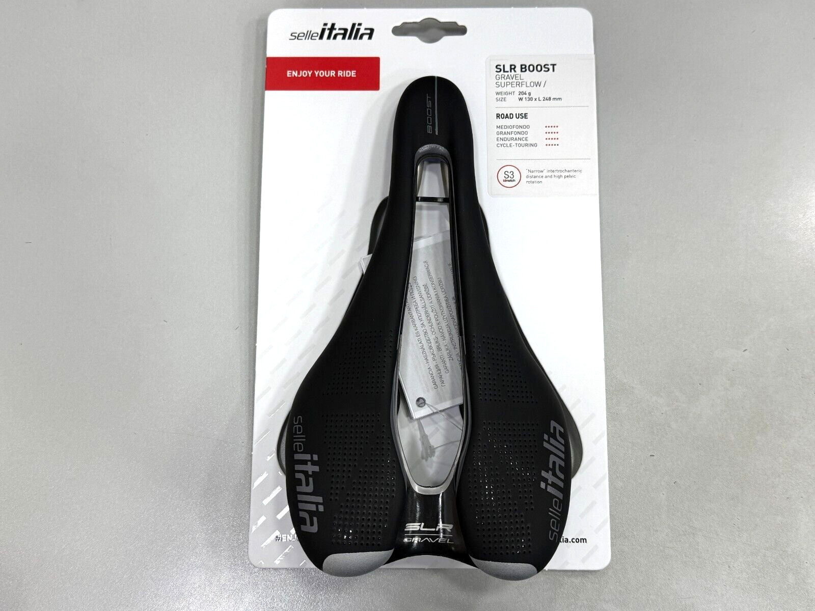 Selle Italia SLR Boost Gravel Ti316 Superflow S3 (130x248mm) Saddle (Black)