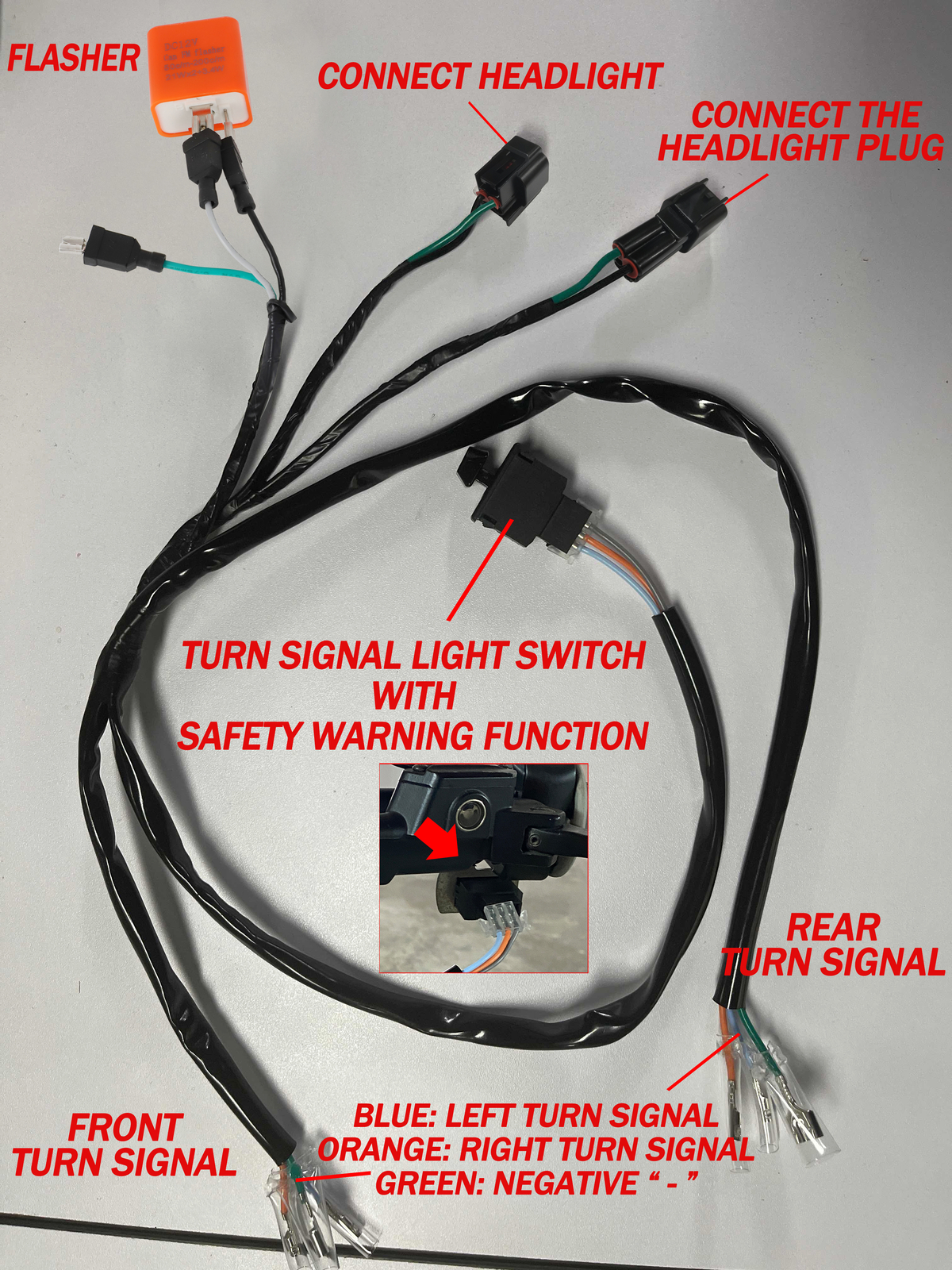 Indicator Light Street Legal Kit For Talaria Sting MX4 R LED Turn Signal Lights