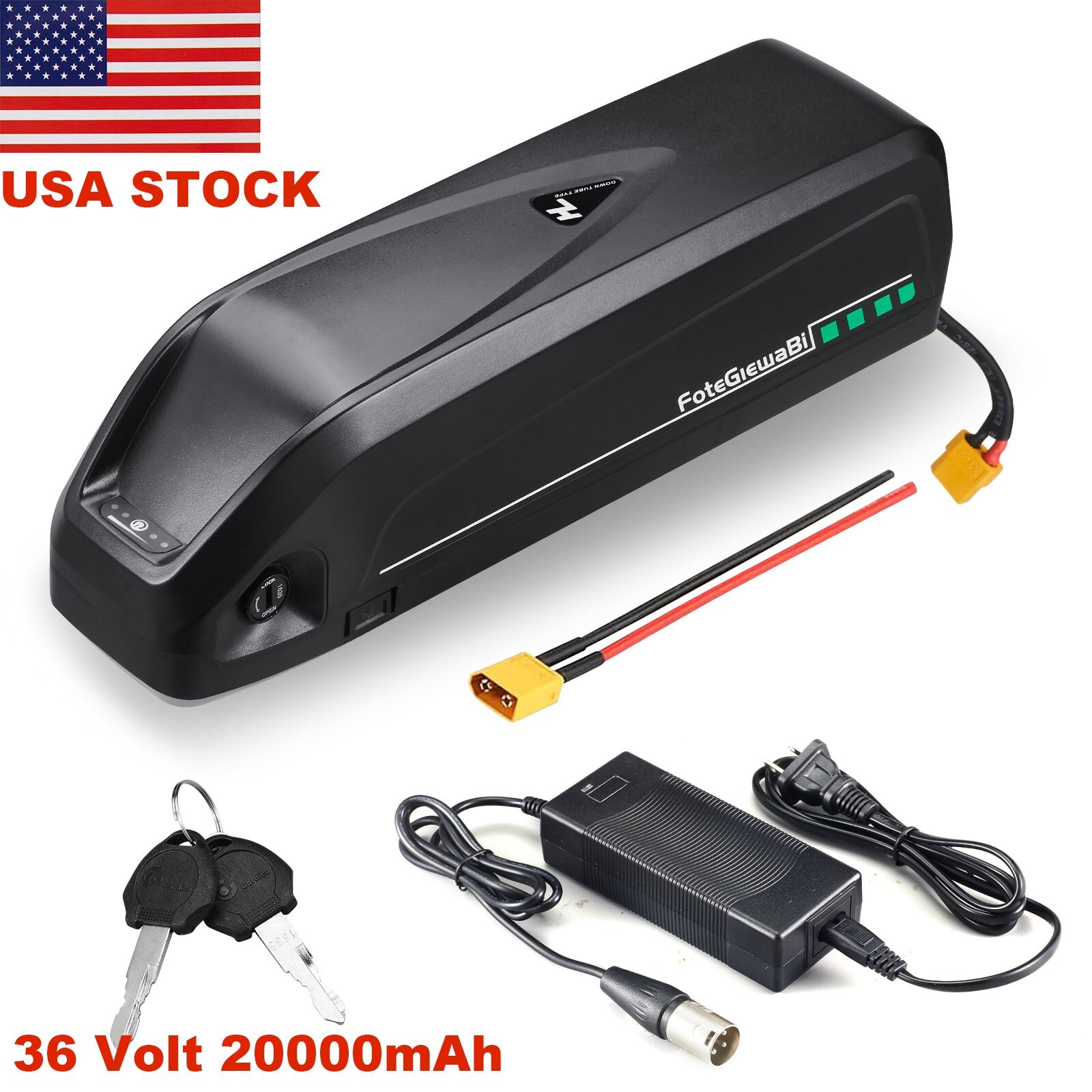 36v 20ah ebike battery 36v Hailong battery motor, for 200W – 800W