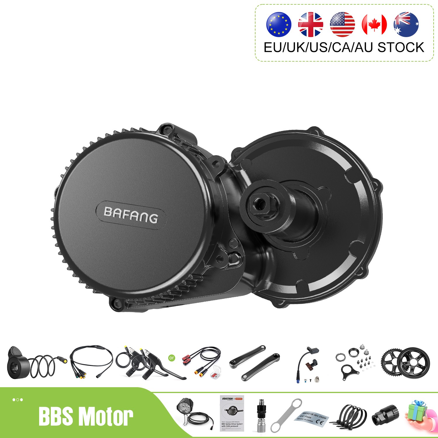 48V500W68-73mm Bafang Mid Motor DIY Conversion Kits 8FUN For Electric Bike