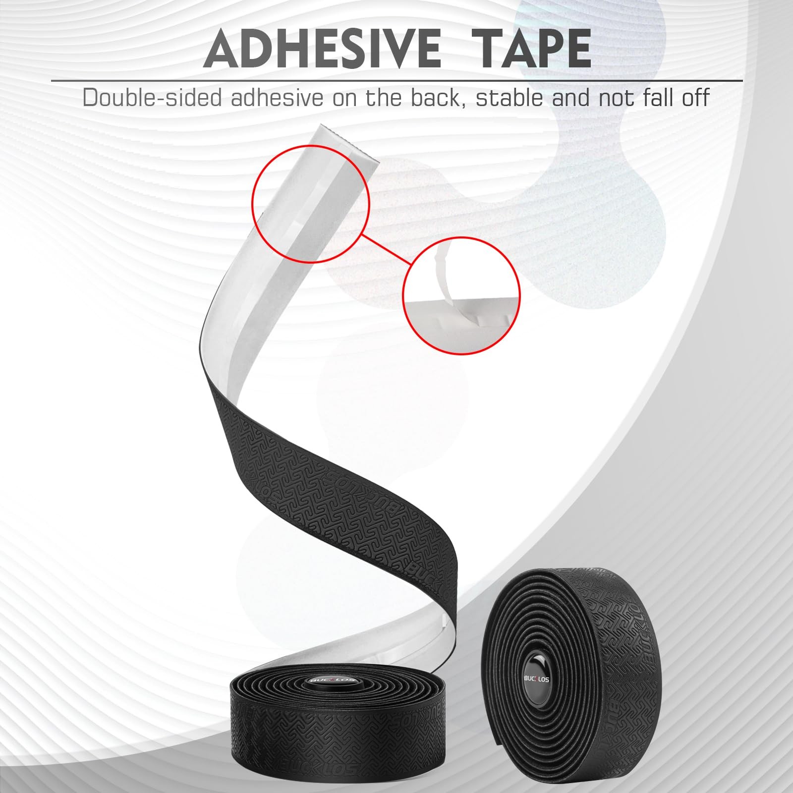 BUCKLOS Bike Handlebar Tape 86.6 inches x 1.18 x 0.11 inches, Black