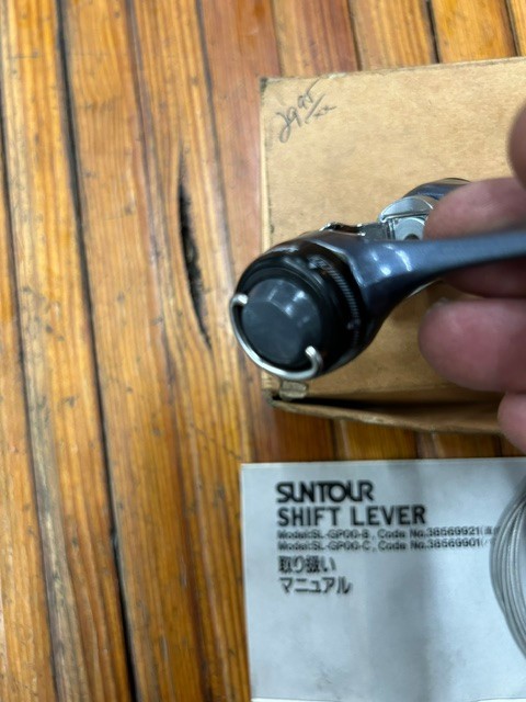 Vintage Suntour GPX clamp on Shift Lever Shifter Down Tube Grey 7s accushift