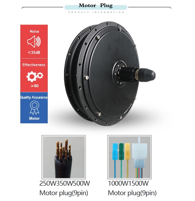 36V 48V 250W 350W 500W 1000W 1500W Electric Bike Rear Cassette Hub Motor Wheel