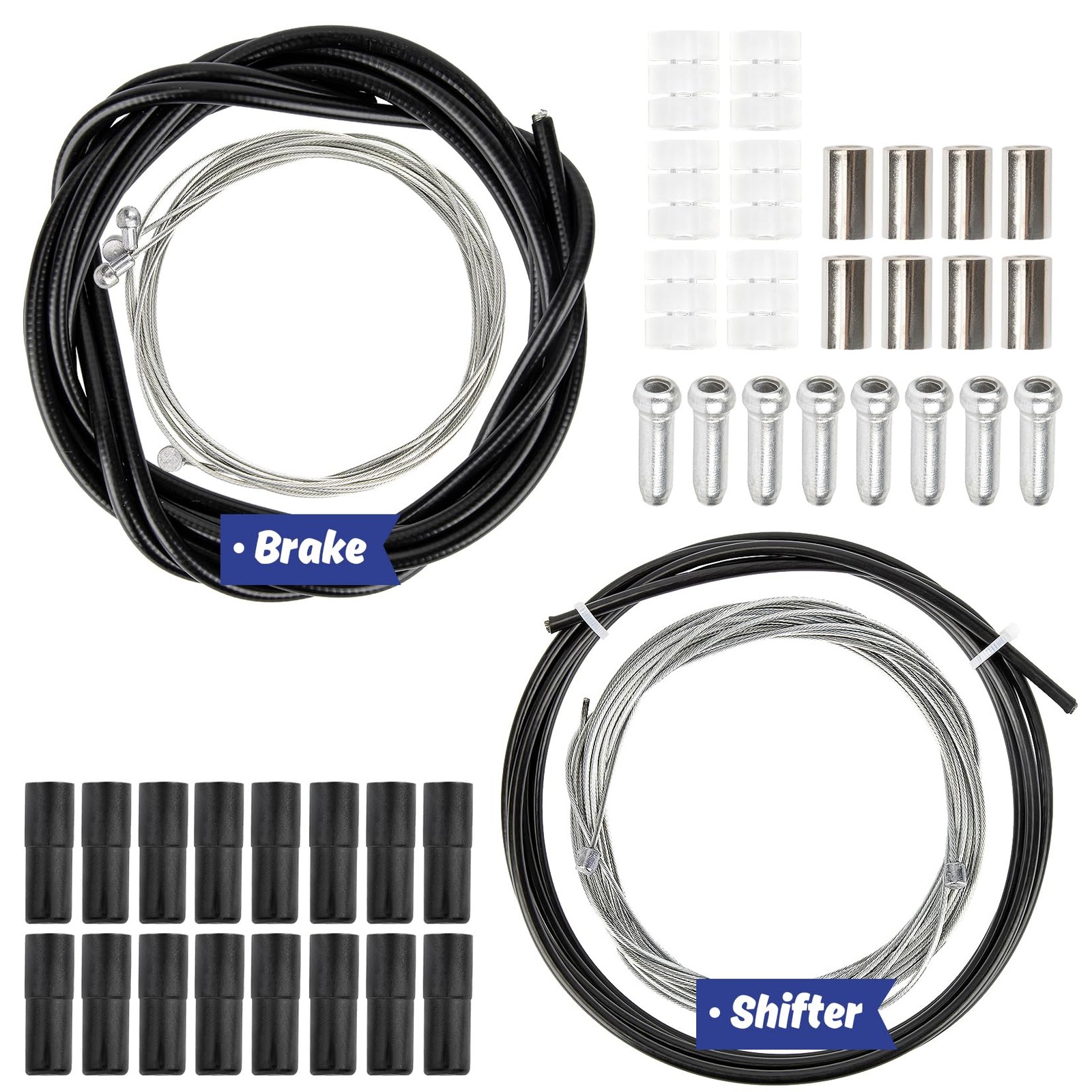 44PCS Bike Brake Cable Kit – Universal Bike Shifter Cable Housing Bicycle