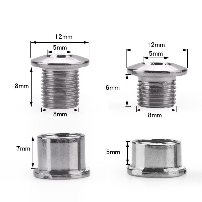 MTB Road Bike Chainring Screws Bolts Single Double Triple Speeds Stainless Steel