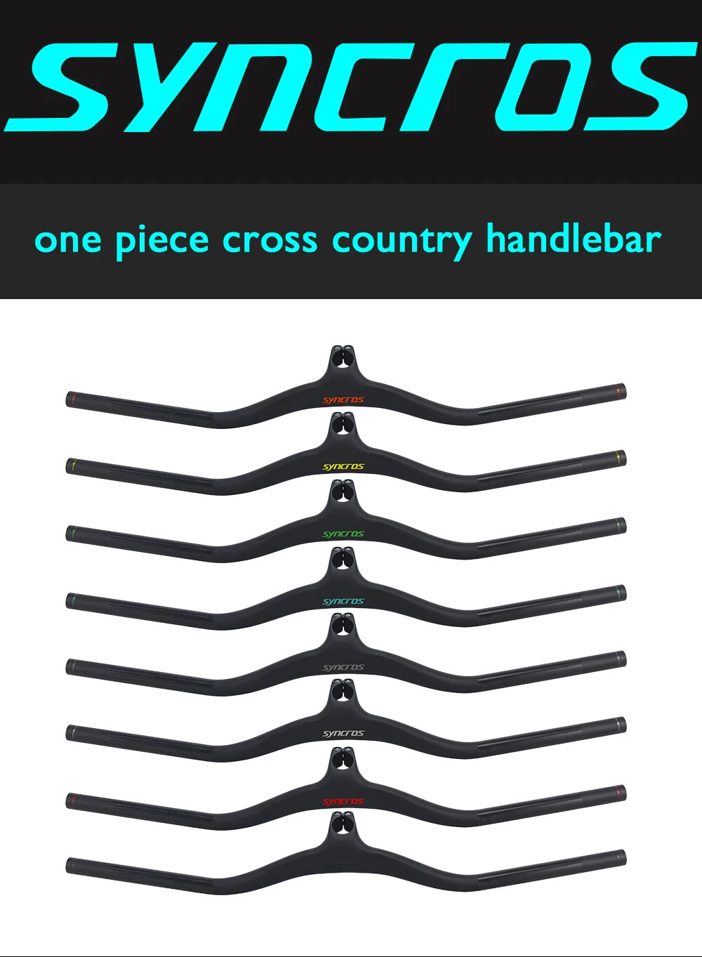 Carbon Fiber Mountain Bike Integrated Handlebar with Stem -8 -17 -25 Degree