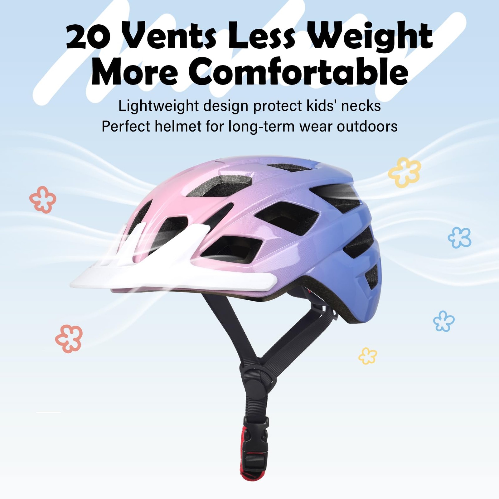 Kids Bike Helmet Adjustable for Youth Toddler Boys & Girls 3-12 Years Cycling Sk