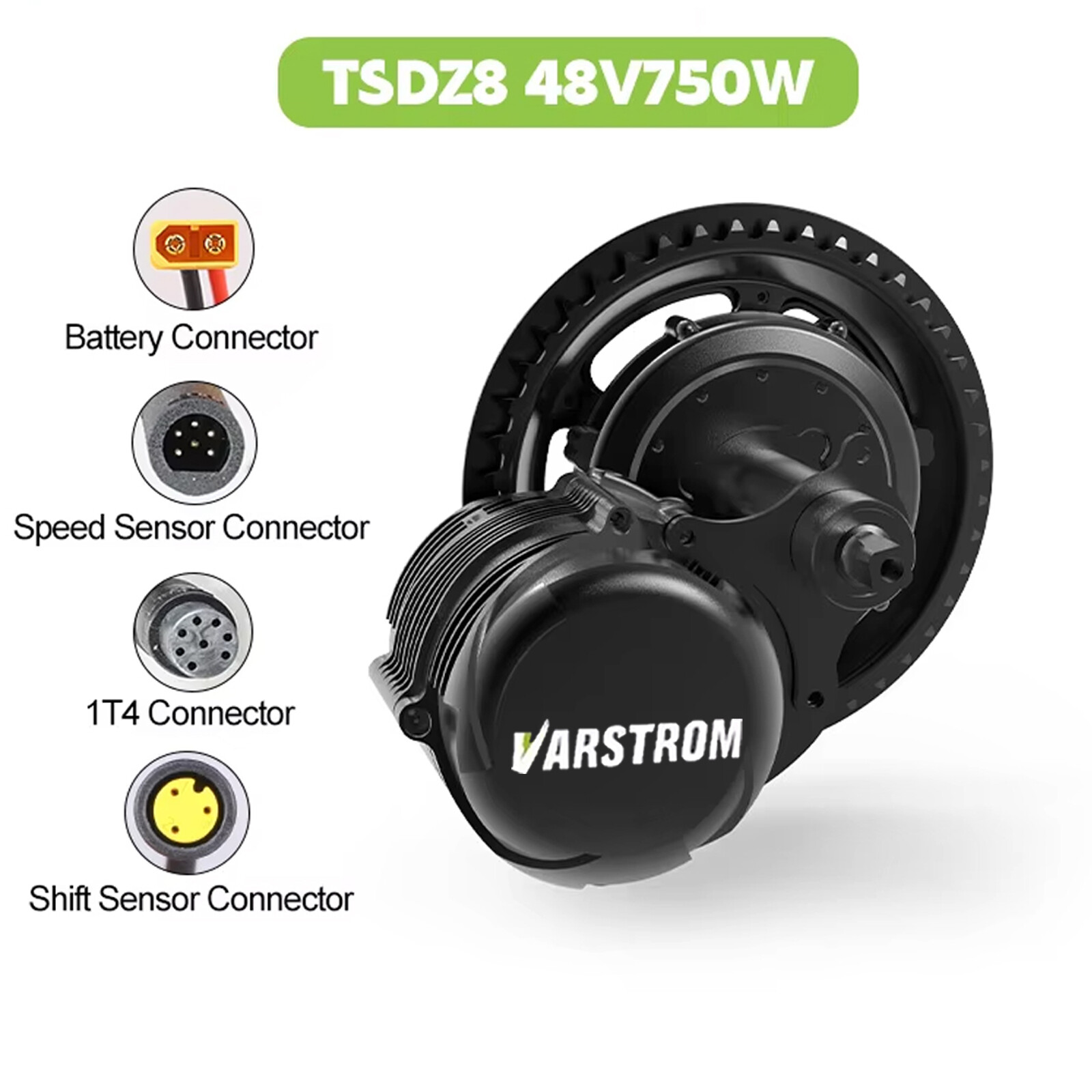 Tongsheng 48V 750W Mid Drive Motor Torque Sensor Electric Bike Conversion Kit US