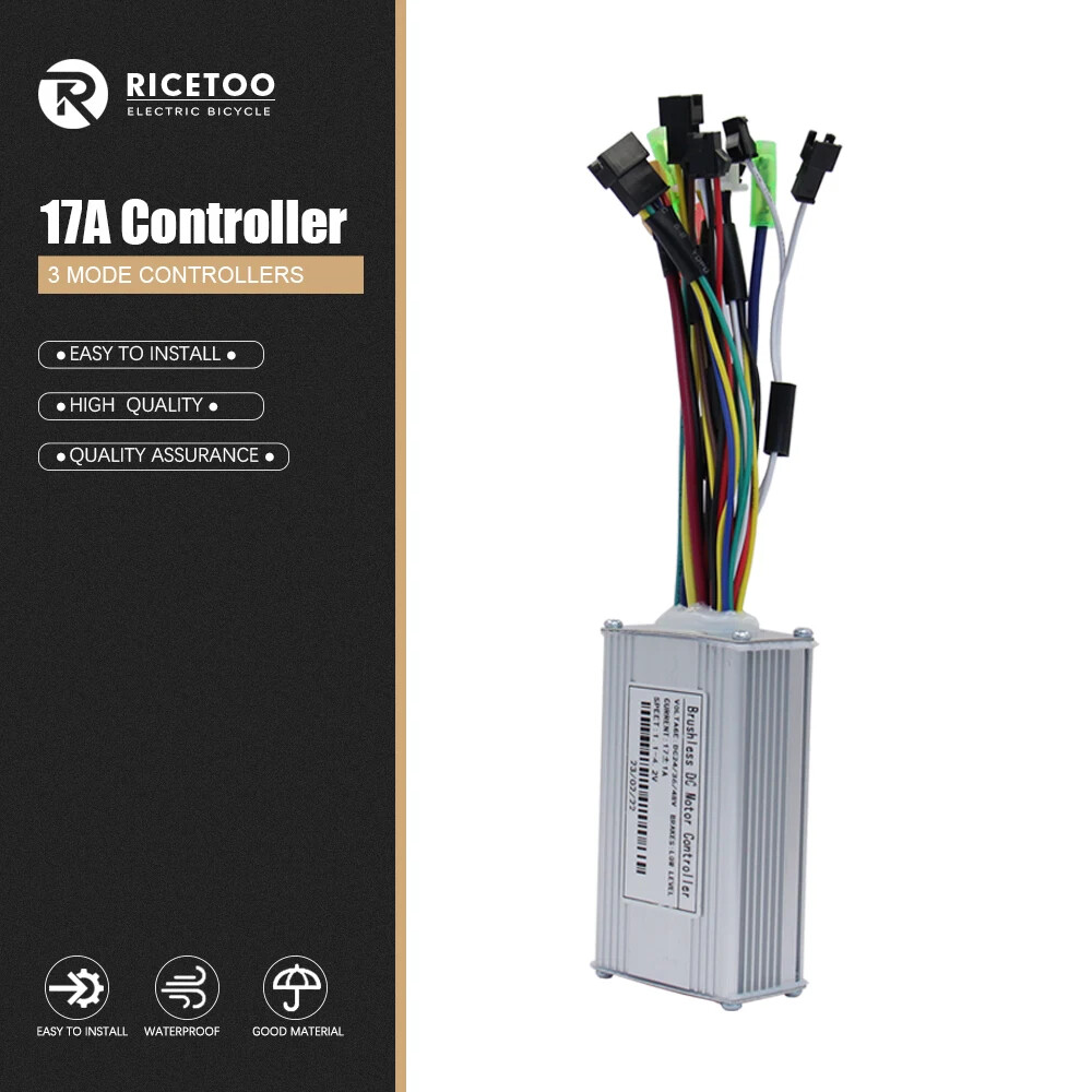 Three-Mode Electric Bike Controller 17A 26A 30A 40A 36/48V with S866 LCD Display