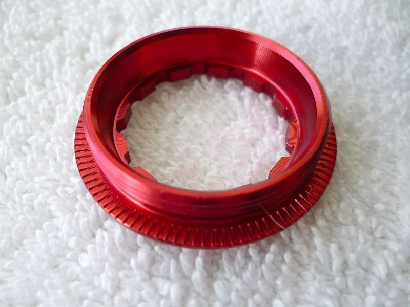 Recon Cassette Lockring – Alloy – Red Anodized – for Shimano SRAM Type Freehubs