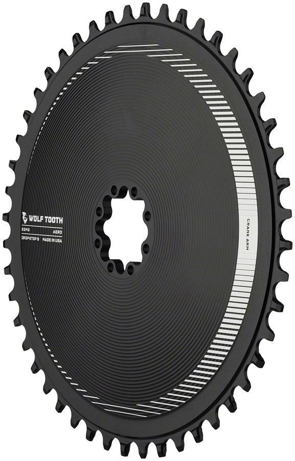 Wolf Tooth Aero Direct Mount Chainring – 46t, Direct Mount SRAM 8-Bolt, Drop-Sto