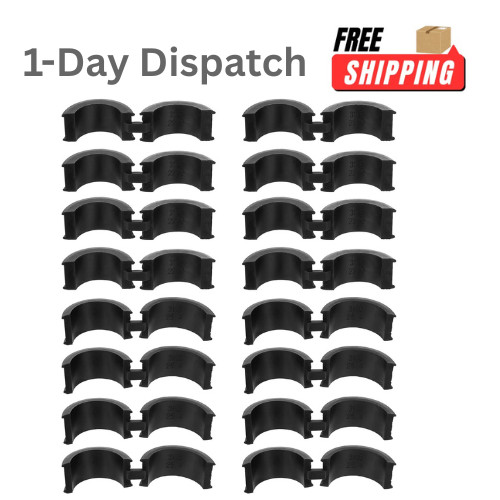 Xelsluthe 16 Pcs Bicycle Handlebar Rubber Shims 22.2-31.8mm Black