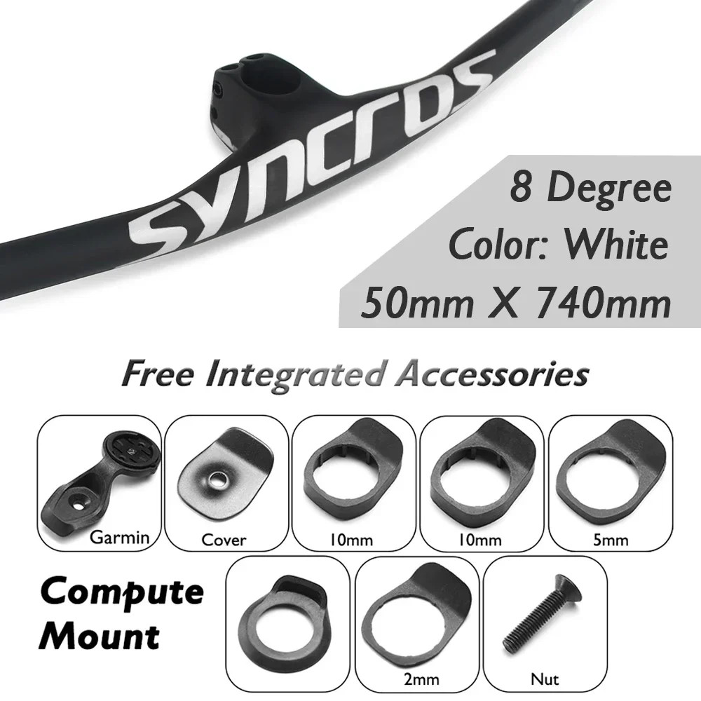 Full Carbon Mountain Bike Integrated Handlebar with Stem 8 Degree 30 40 50mm