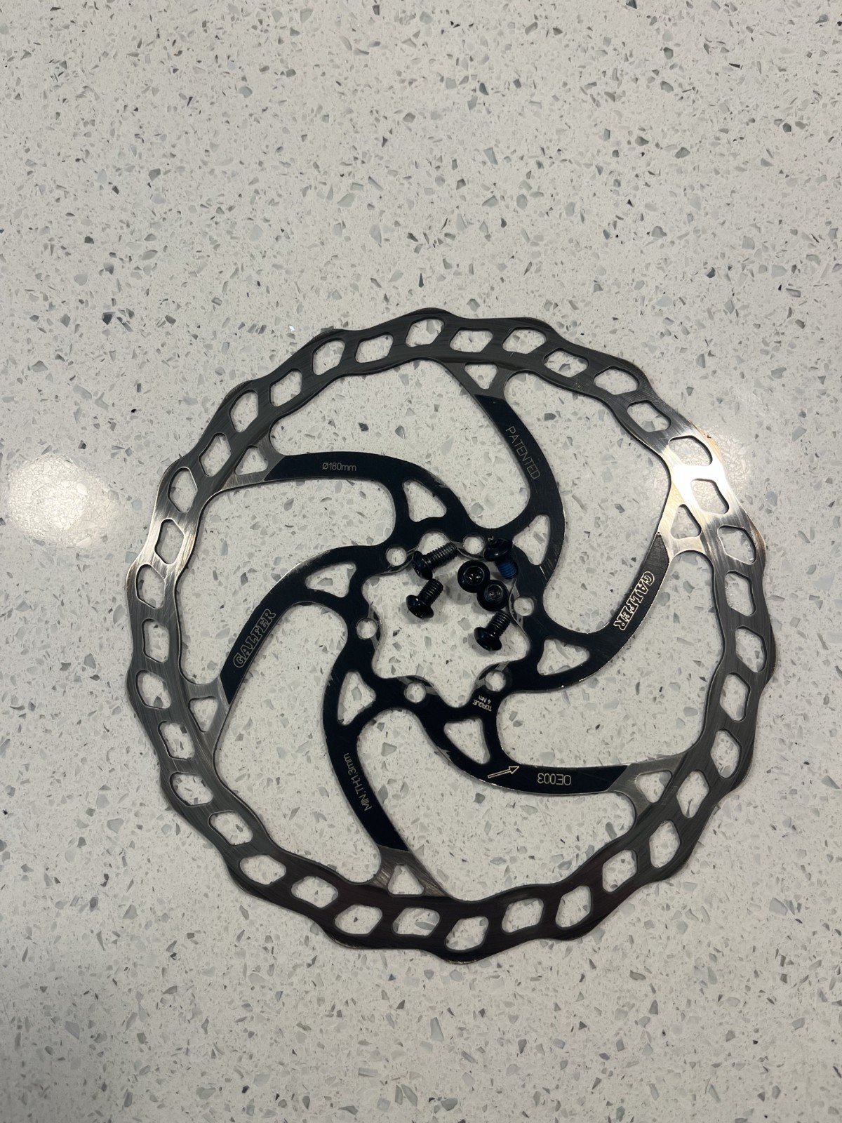 Galfer Wave Mountain Bike MTB E-Bike Disc Brake Rotor – 180mm, 6-Bolt