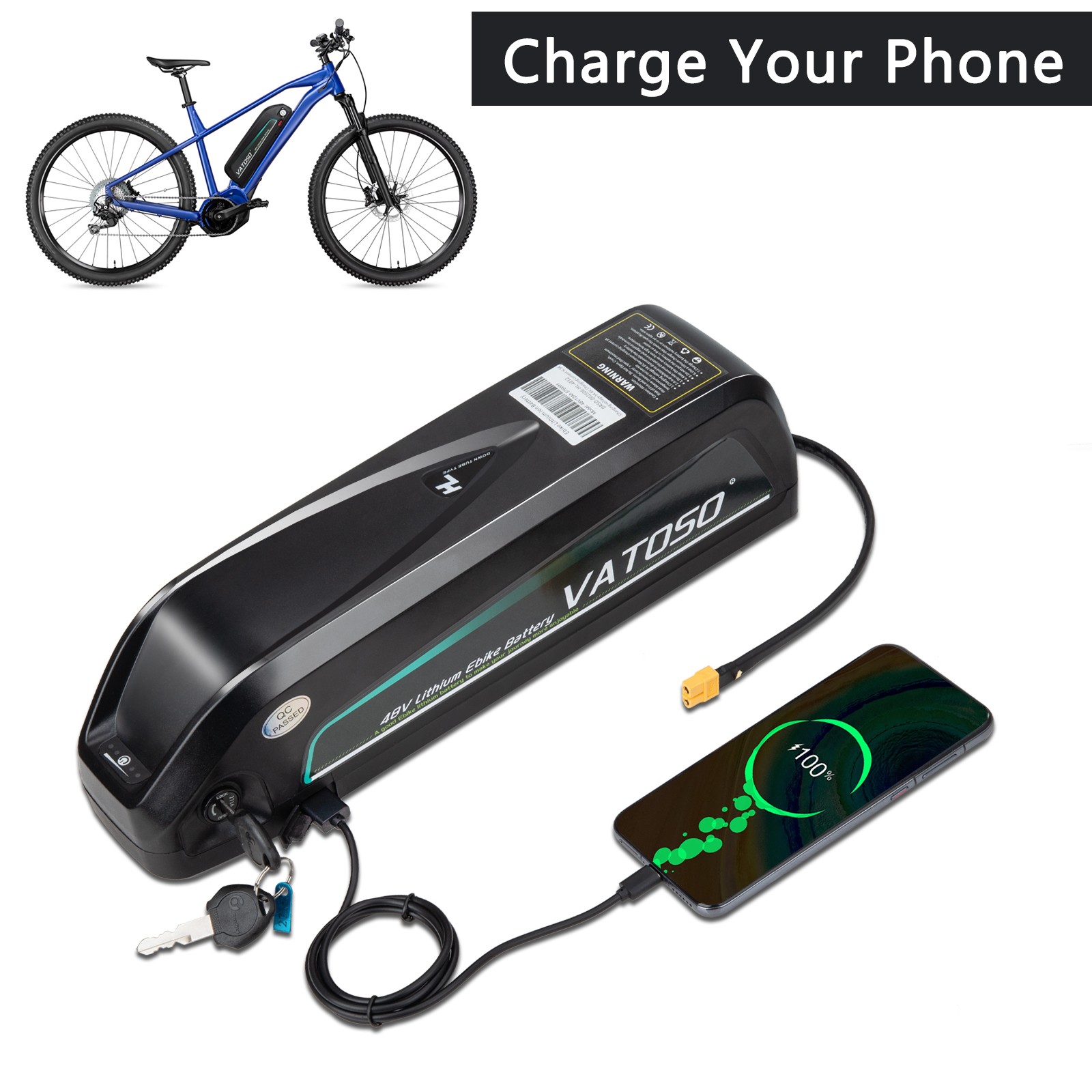 Upgraded 48V Lithium Battery , for Electric Bikes,Scooters Motors( 200W-1200W )
