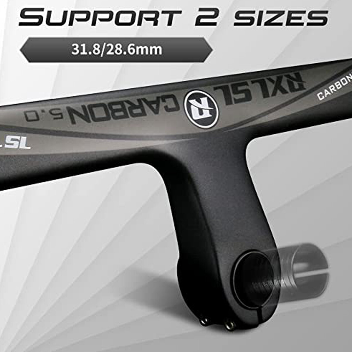 Road Bike Integrated Handlebars 28.6/31.8 Carbon Aero Bars Inner Routing Cycling