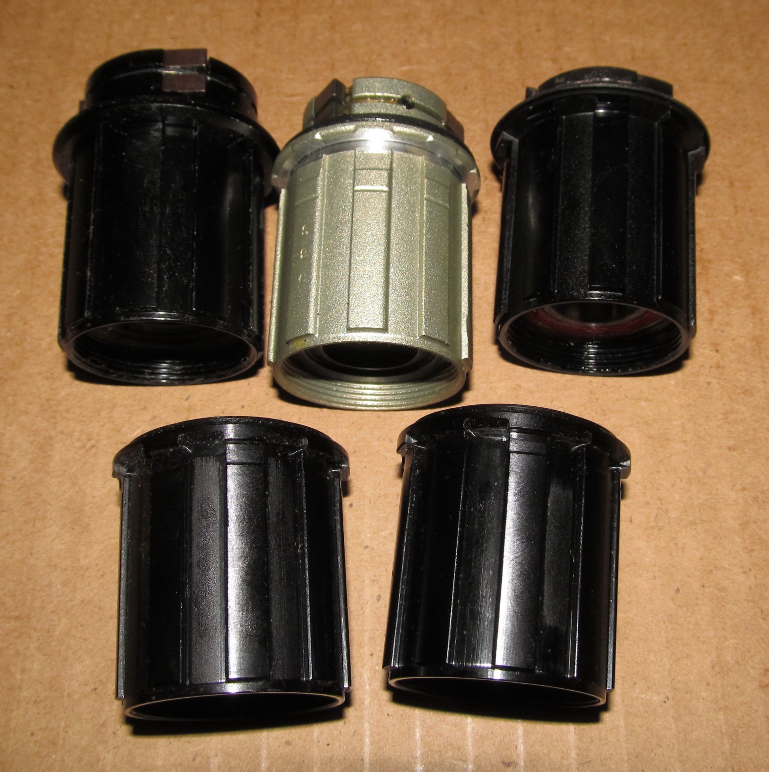 Lot of 5 Assorted Bicycle Cassette Freehub Bodies