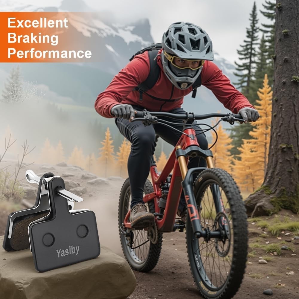 4 Pairs MTB Disc Brake Pads Resin & Semi-Metallic Quiet W/ Install Kit E-Bike US
