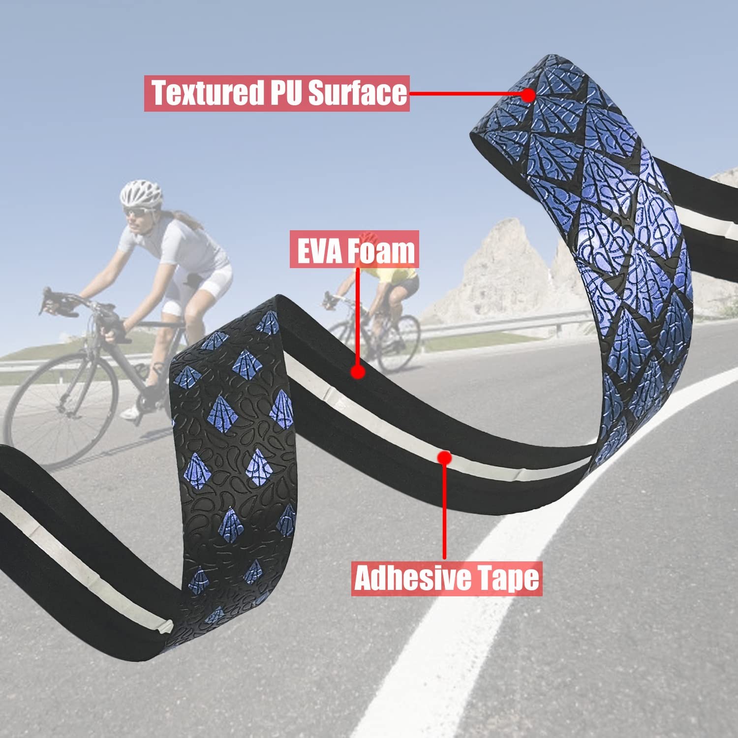 Senston EVA Road Bike Handlebar Tapes 2 Rolls, Cycling Handle Wraps Bicycle B…