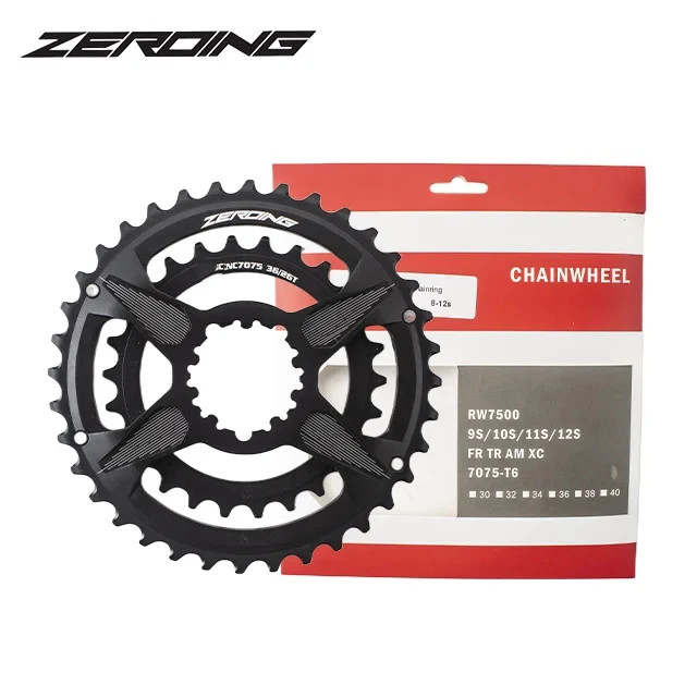 MTB Bicycle Crankset Chainwheel 36-26T 38-28T Round Double Chainring for SRAM