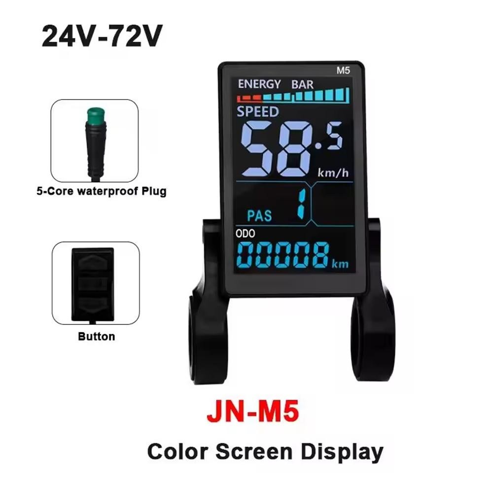 Electric Bike 24V 36V 48V 52V 60V 72V Speed Meter M5 LCD Display Panel Screen