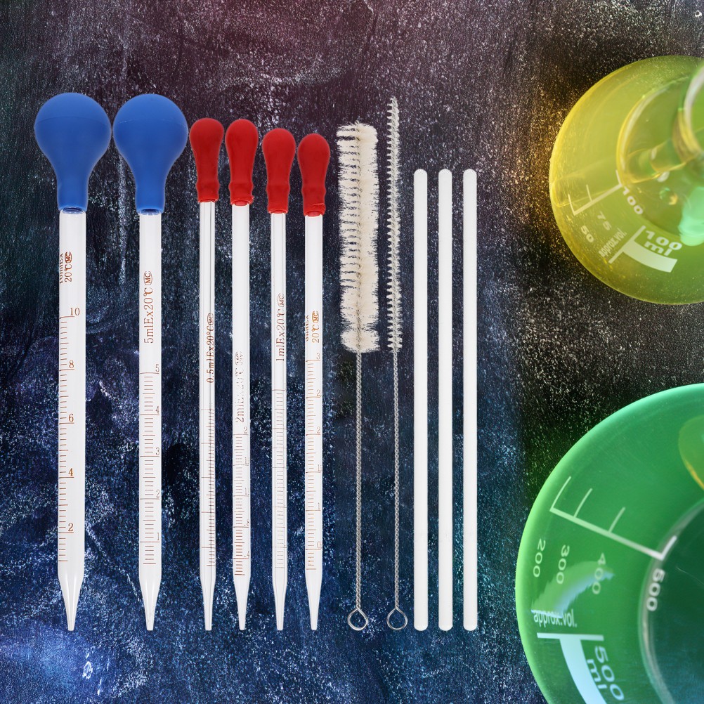 11Pcs Durable Liquid Pipette Droppers Glass Dropper for Home Use Assorted Colors