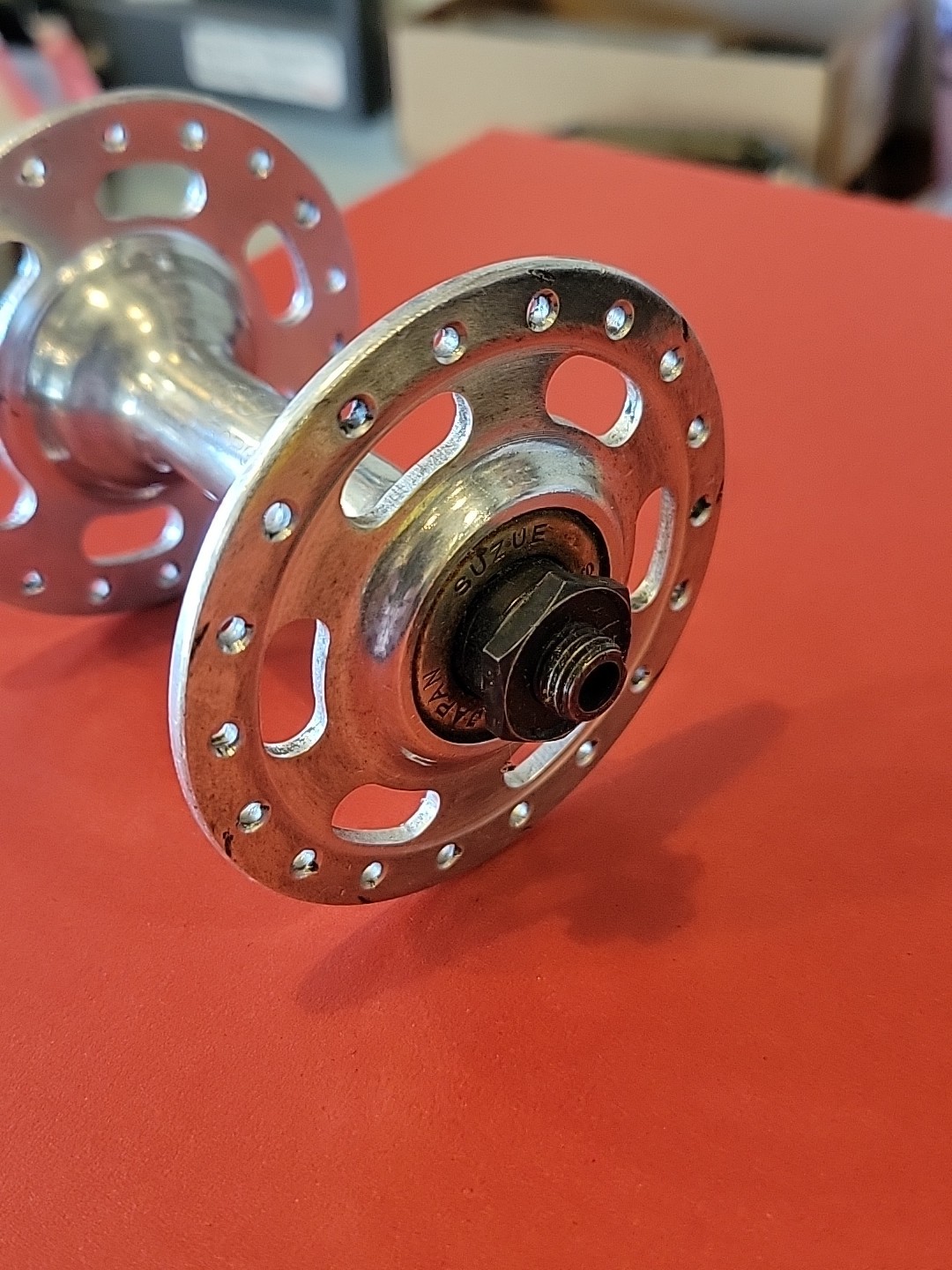 Vintage Suzue Forged Front Hub 36H High Flange 95 mm Quick Release Road Silver