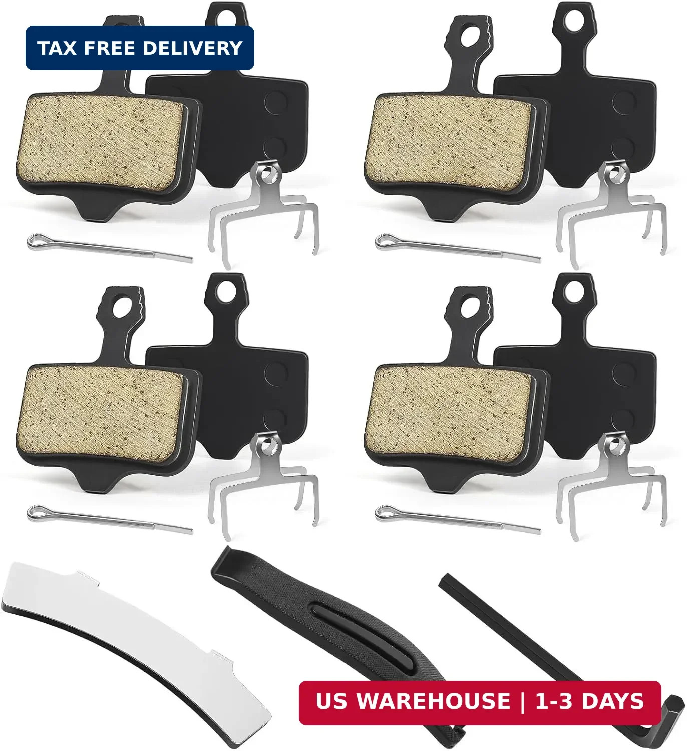 4 Pairs Bike Disc Brake Pads SRAM Avid Elixir Nutt MTB Tool Kit Set