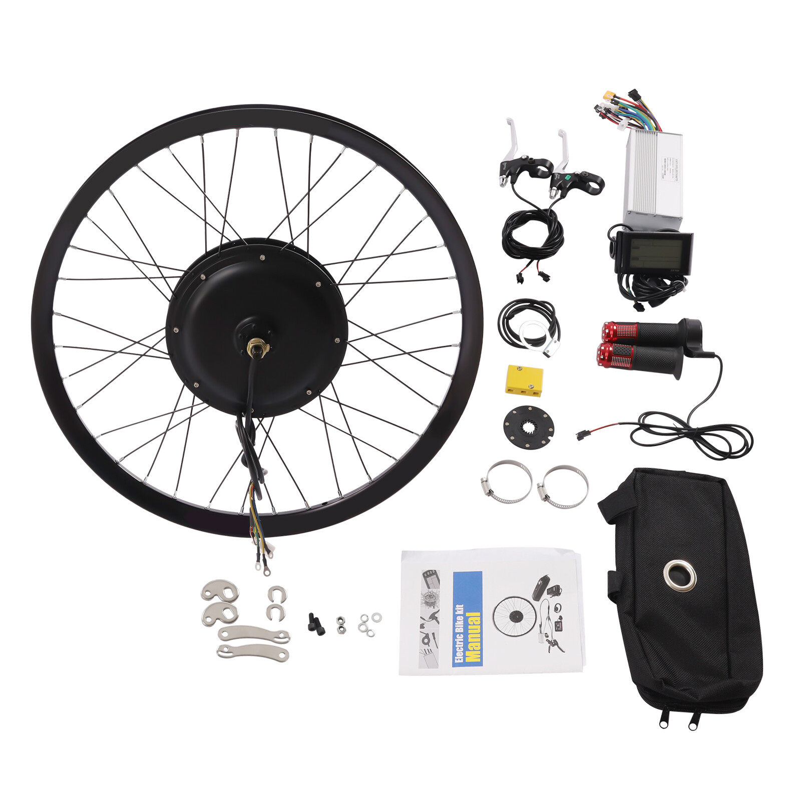 7 Speed E-Bike Motor 27.5″ Rear Wheel LCD Electric Bicycle Conversion Kit 2000W