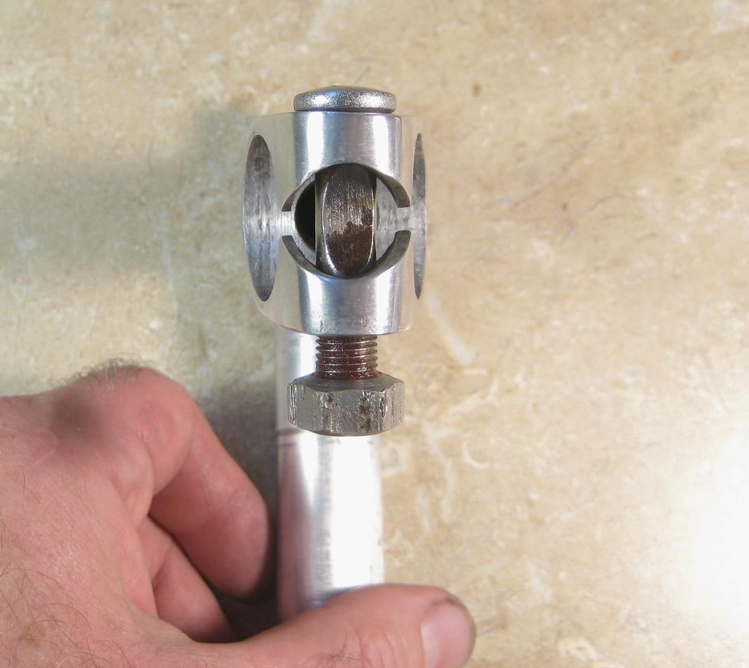 AVA Quill Stem 22mm Diameter, 75mm Reach, 25.4mm Clamp, Vertical Bolt, Vintage
