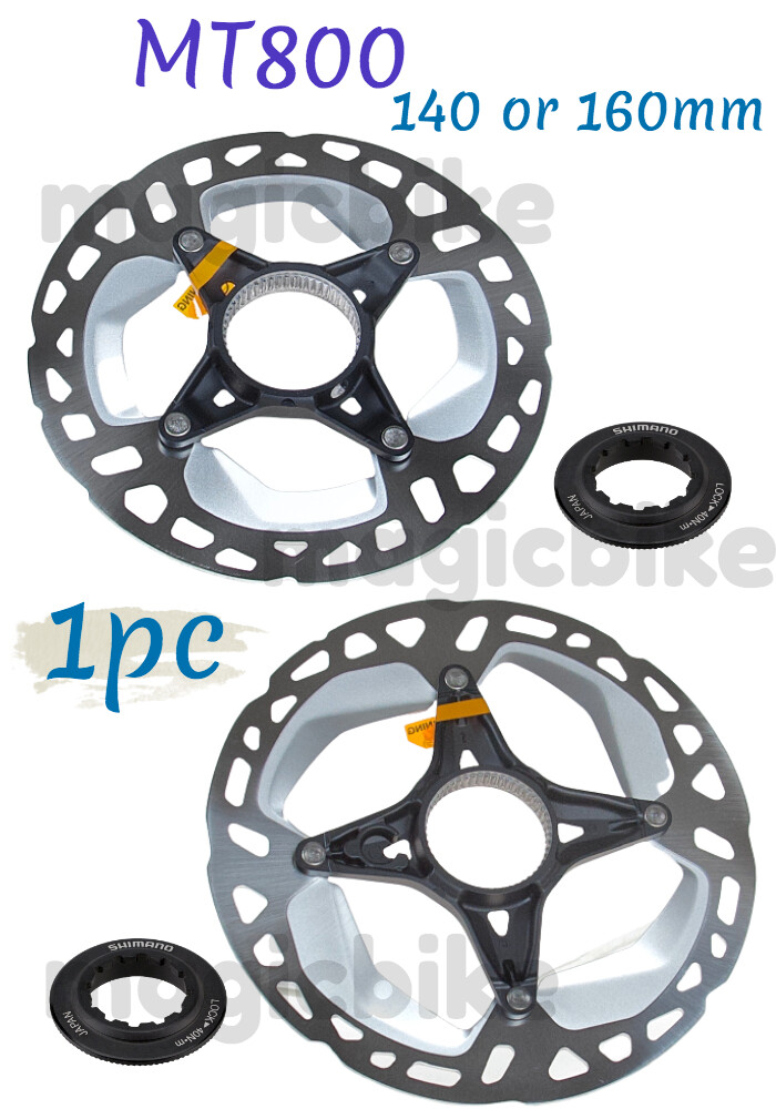 140 or 160mm Shimano RT-MT800 Disc Brake Center Lock Rotor New w/lock ring(1PC)