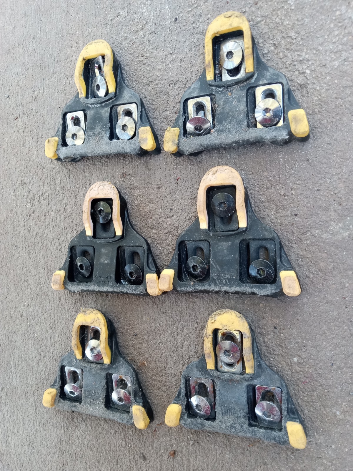 Genuine Shimano SPD-SL SM-SH11 Road Cleat Replacement Cleats 6° yellow 3-pairs