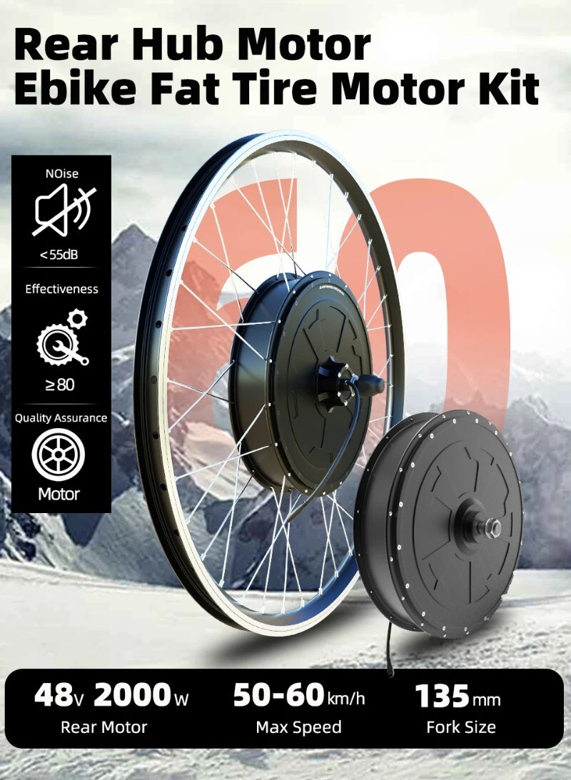 250W 350W 500W Brushless Gear Front Rear Hub Motor for MTB E-bike Conversion Kit