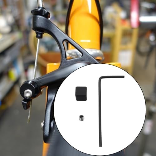 2pcs Square Bike Cable End Caps Aluminum Alloy with Screws and Hexagonal Black